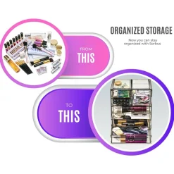 Sorbus Makeup & Jewelry Storage Case with 3 Large & 4 Small Drawers