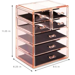 Sorbus Makeup & Jewelry Storage Case with 3 Large & 4 Small Drawers