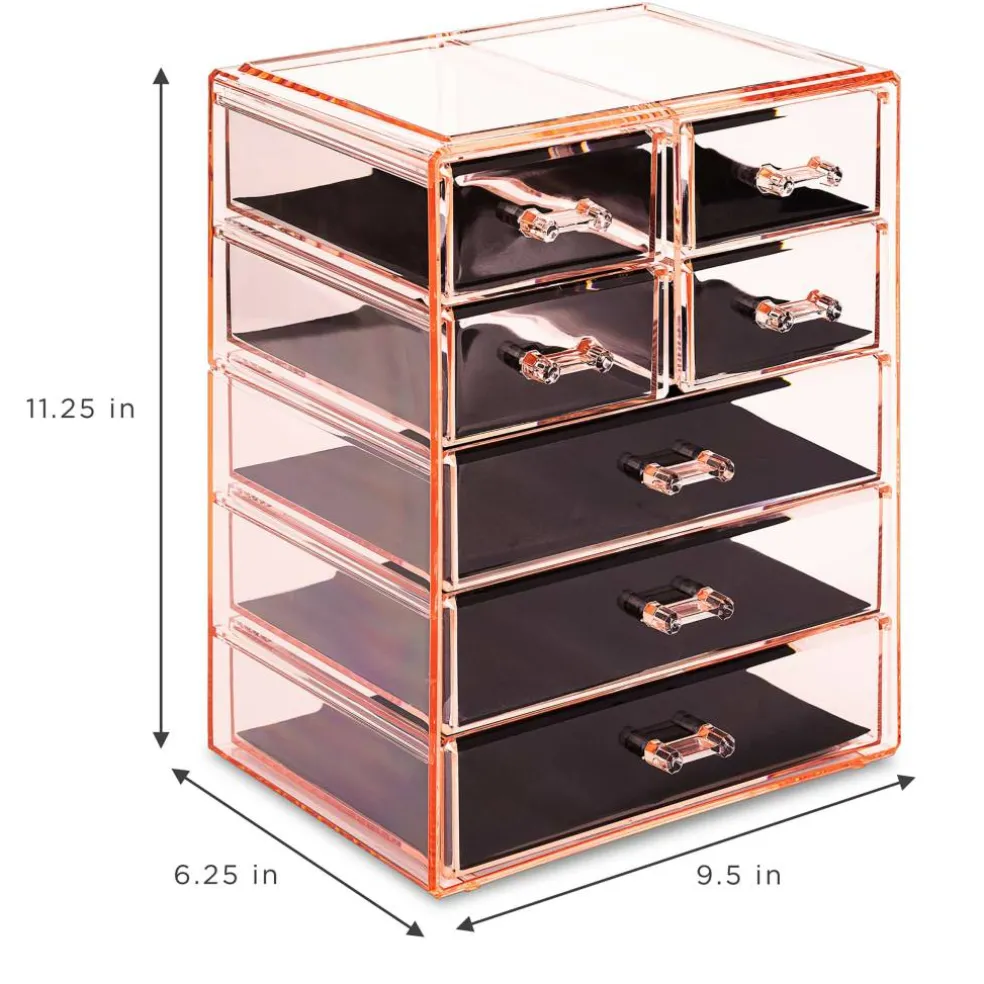 Sorbus Makeup & Jewelry Storage Case with 3 Large & 4 Small Drawers