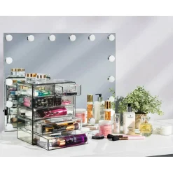 Sorbus Makeup & Jewelry Storage Case with 3 Large & 4 Small Drawers