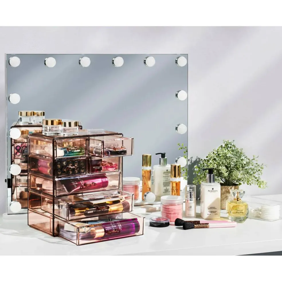 Sorbus Makeup & Jewelry Storage Case with 3 Large & 4 Small Drawers