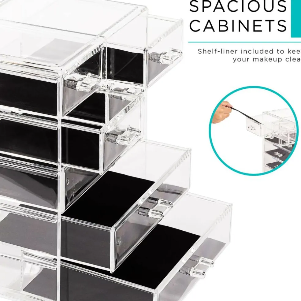 Sorbus Makeup & Jewelry Storage Case with 3 Large & 4 Small Drawers