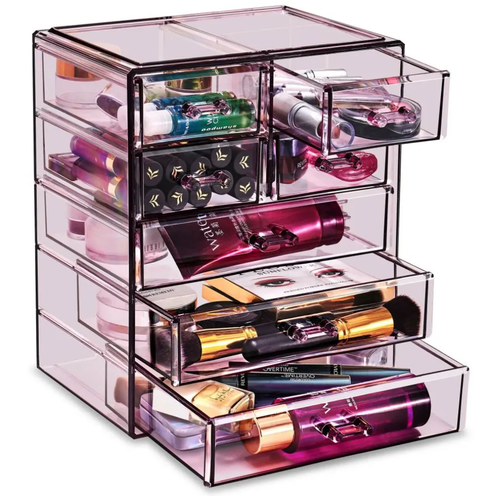 Sorbus Makeup & Jewelry Storage Case with 3 Large & 4 Small Drawers