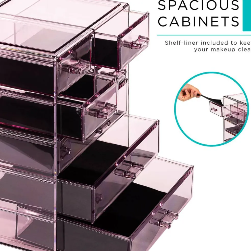 Sorbus Makeup & Jewelry Storage Case with 3 Large & 4 Small Drawers
