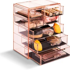 Sorbus Makeup & Jewelry Storage Case with 3 Large & 4 Small Drawers