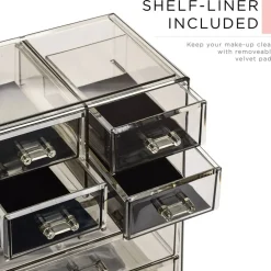 Sorbus Medium Makeup Organizer Set - (3 Large / 4 Small Drawers/Top Tray)