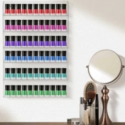 Sorbus Nail Polish Wall Rack Display Holder