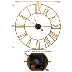 SorbusĀ® 24" Round Oversized Wall Clock