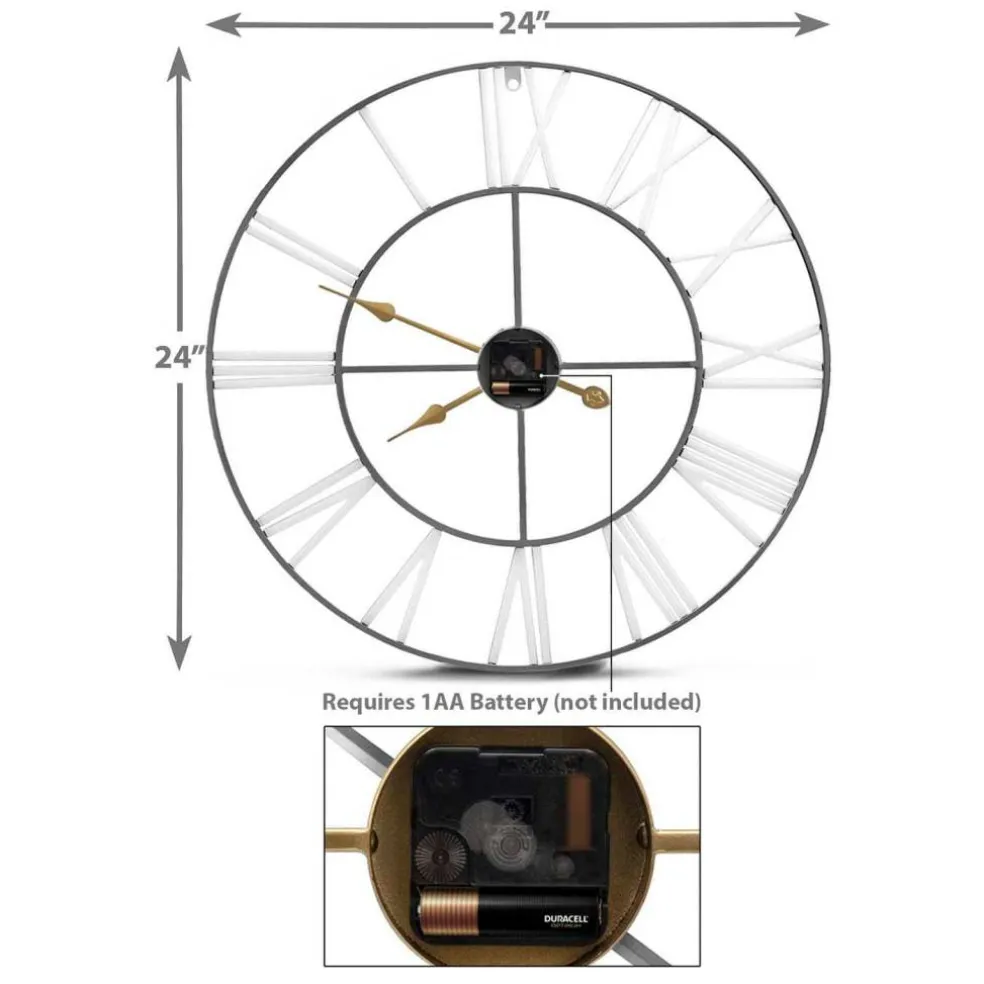 Sorbus® 24" Round Oversized Wall Clock