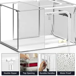 Sorbus Stackable & Foldable Clear Plastic Storage Bags