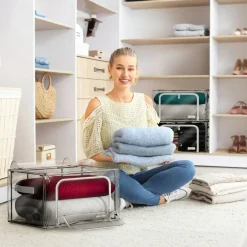 Sorbus Stackable & Foldable Clear Plastic Storage Bags