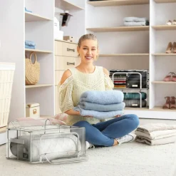 Sorbus Stackable & Foldable Clear Plastic Storage Bags