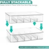 Sorbus Sunglasses Organizer - Plastic Stackable Eyeglass Storage and Display Case for Multiple Glasses with Lid (1 Pack)