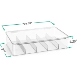 Sorbus Sunglasses Organizer - 2 Pack Plastic Stackable Eyeglass Storage and Display Case for Multiple Glasses with Lid, Stores 10