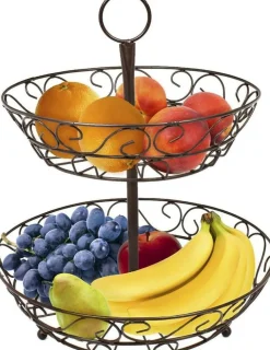 Sorbus 2-tier Countertop Basket Bronze
