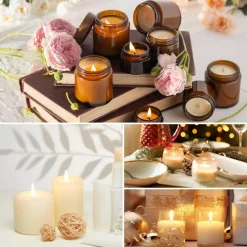 Soy Candle Wax for Candle Making 5 lbs Bag, Premium Natural Soy Wax Flakes, No additives and Pure, 100 Cotton Candle Wicks, 100 Wick Stickers, & 2 Centering Devices