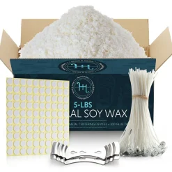 Soy Wax Flakes Candle Making Kit with Wicks, Tools, and Supplies