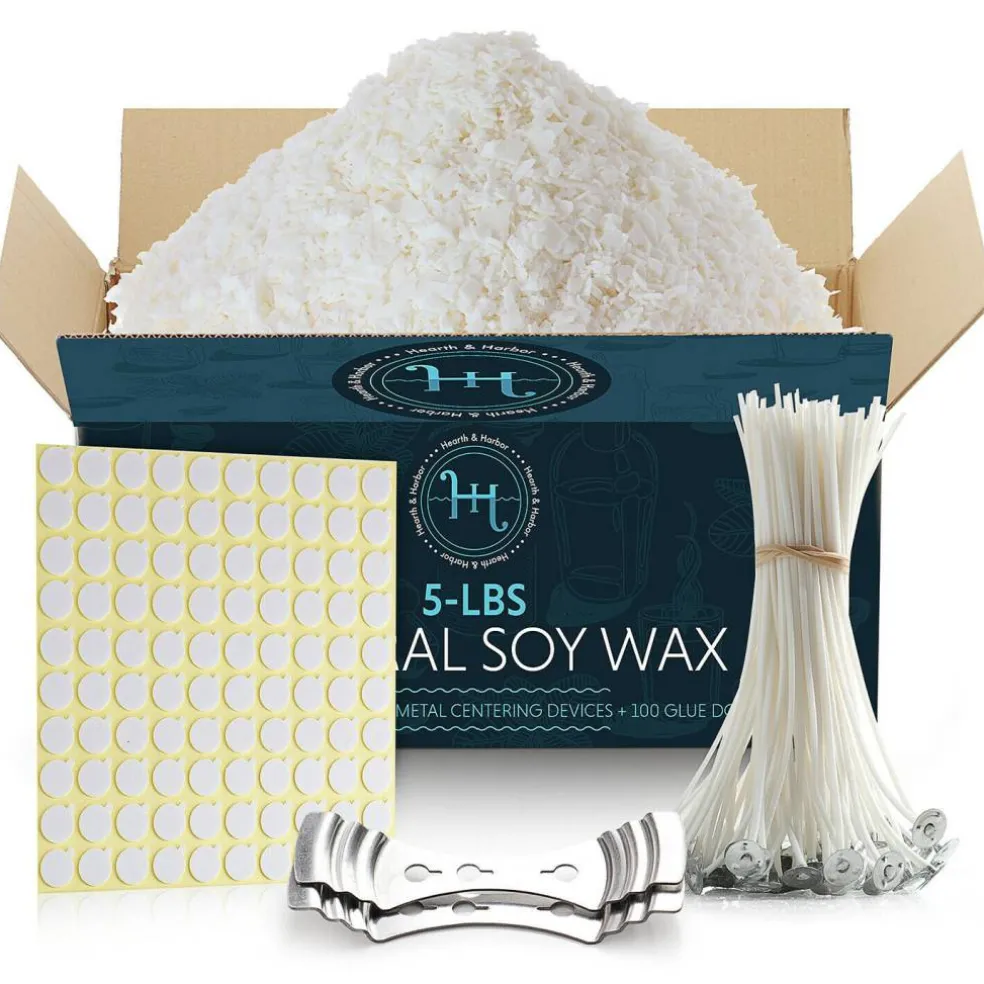 Soy Wax Flakes Candle Making Kit with Wicks, Tools, and Supplies