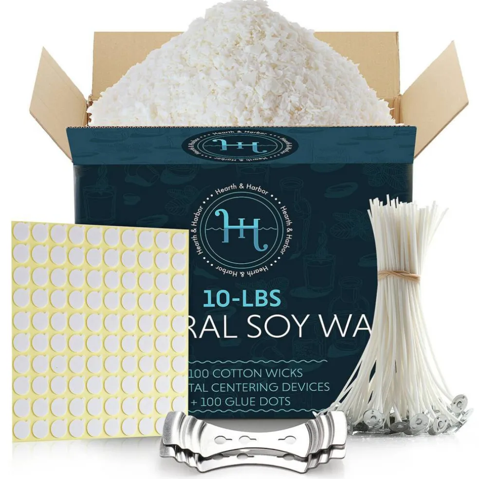 Soy Wax Flakes Candle Making Kit with Wicks, Tools, and Supplies