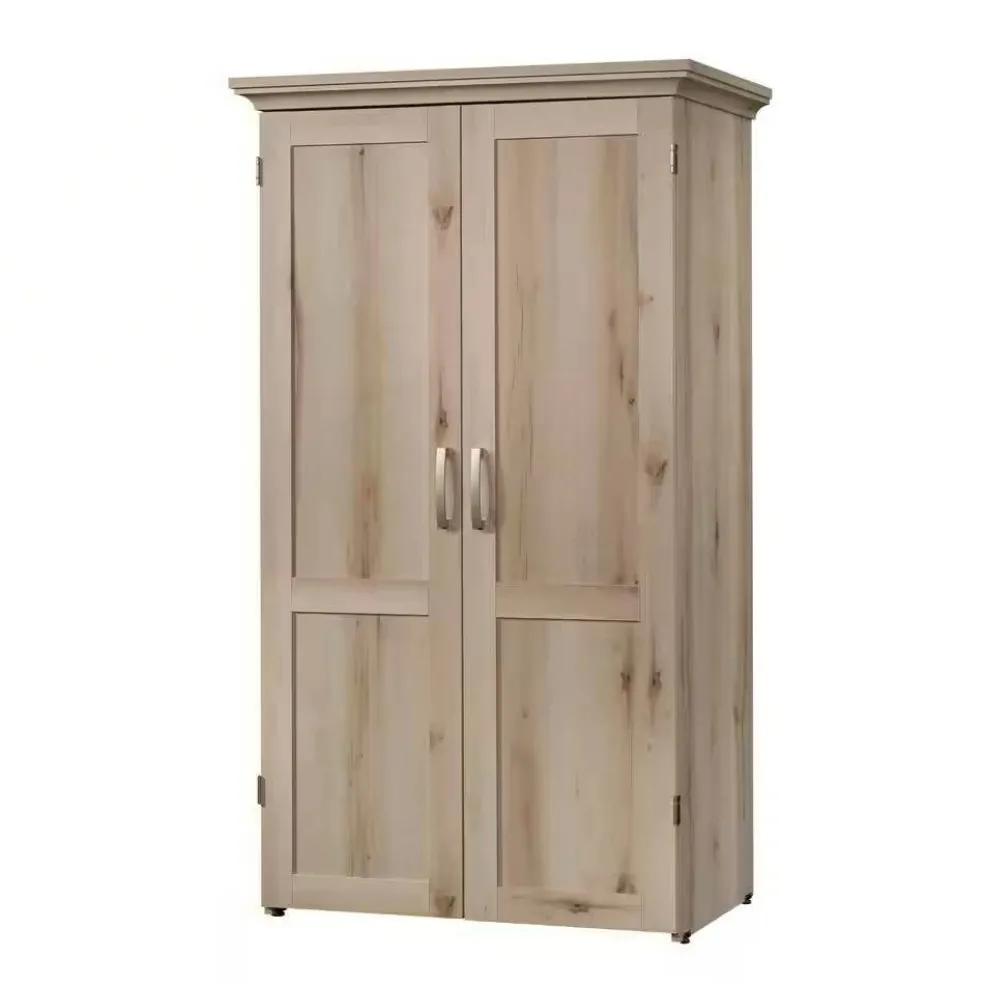 Space-Saving Armoire with Drop Leaf Desk and Adjustable Shelves for Home Office or Crafting