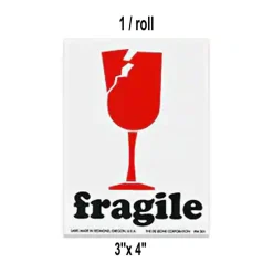 Spacious 3" x 4" Glass Labels 500 Labels per Roll