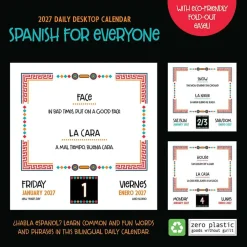 2027 Spanish Words Daily Desktop Calendar