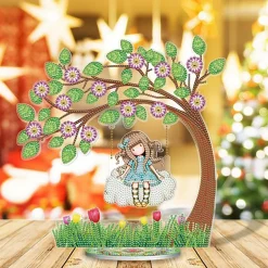 Sparkly Selections Girl on Swing 3D Table Decoration Diamond Painting