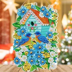Sparkly Selections Love Birds and Birdhouse Wreath Diamond Painting