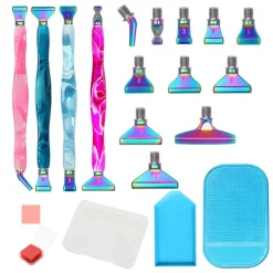 Sparkly Selections Rainbow Metal Tipped Diamond Painting Pen Accessory Set