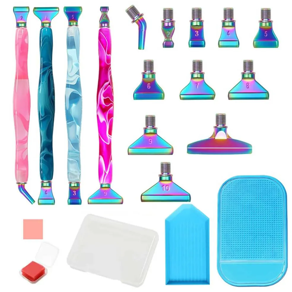 Sparkly Selections Rainbow Metal Tipped Diamond Painting Pen Accessory Set