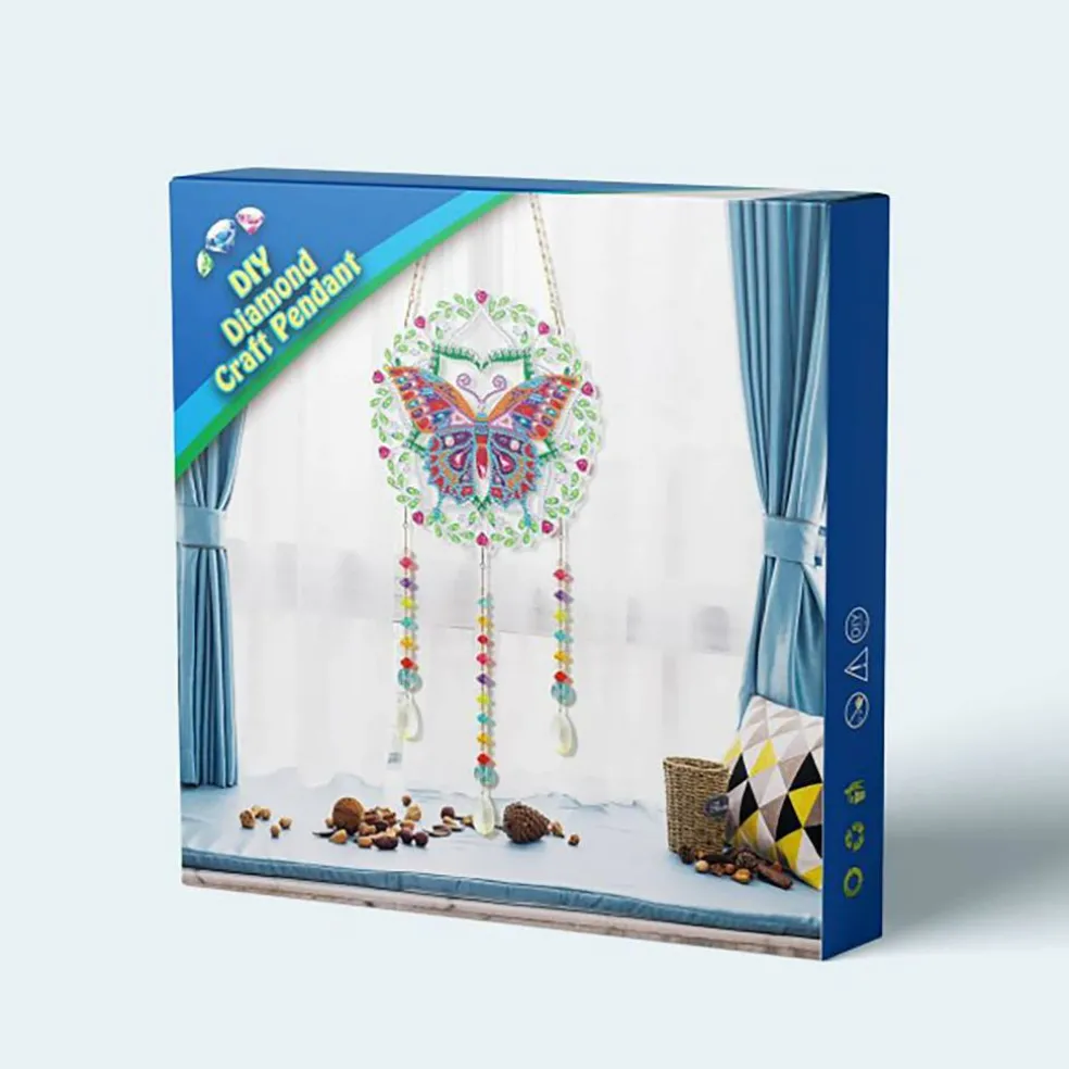 Sparkly Selections Skull and Butterflies Wall Hanger Diamond Painting