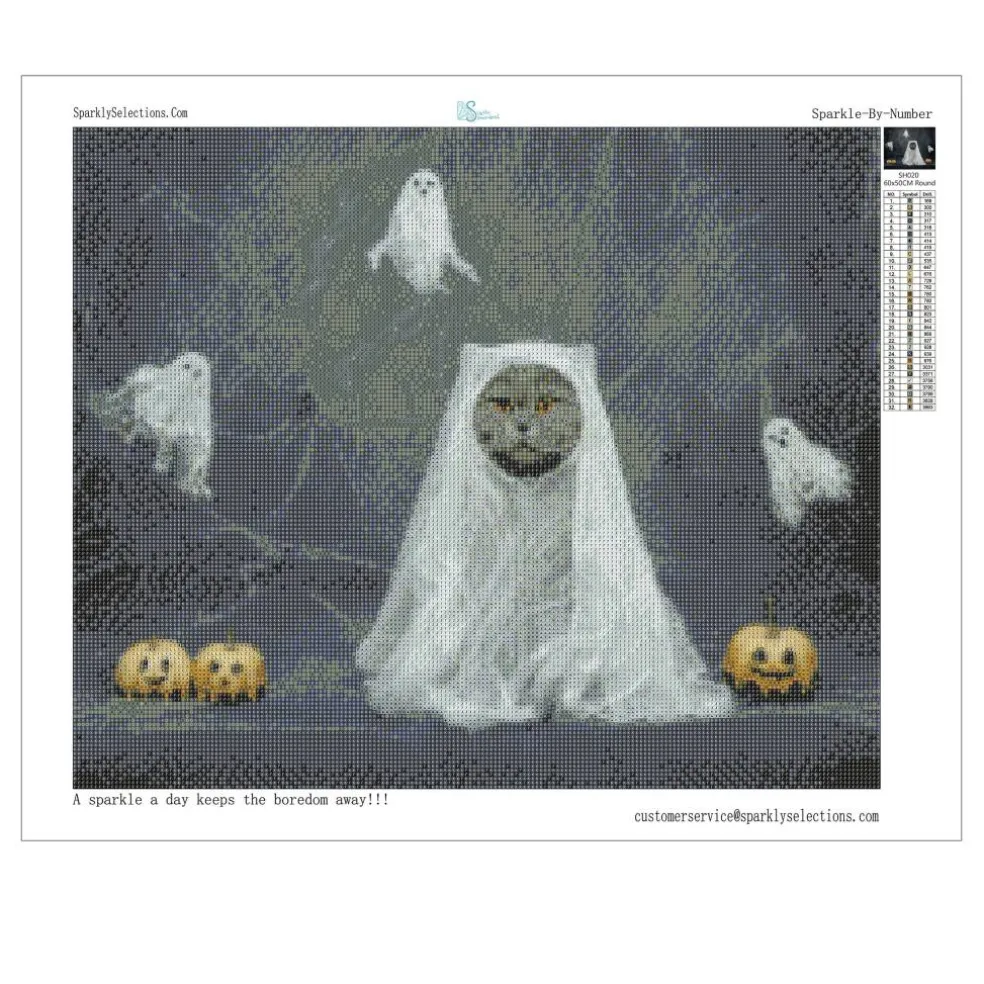 Sparkly Selections 50" x 60" The 10th Life Diamond Painting Kit, Round Diamonds