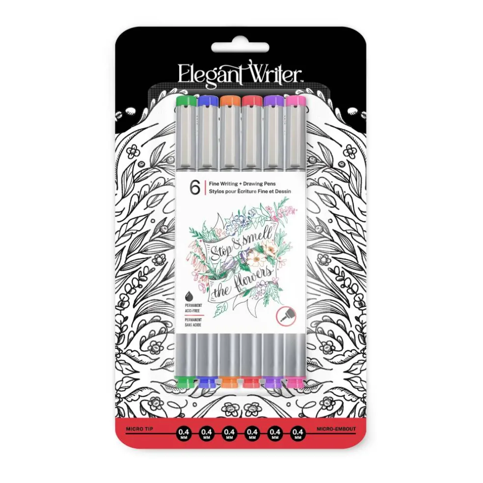 Speedball® Elegant Writer® 6 Color Micro-Tip Fine Writing & Drawing Set