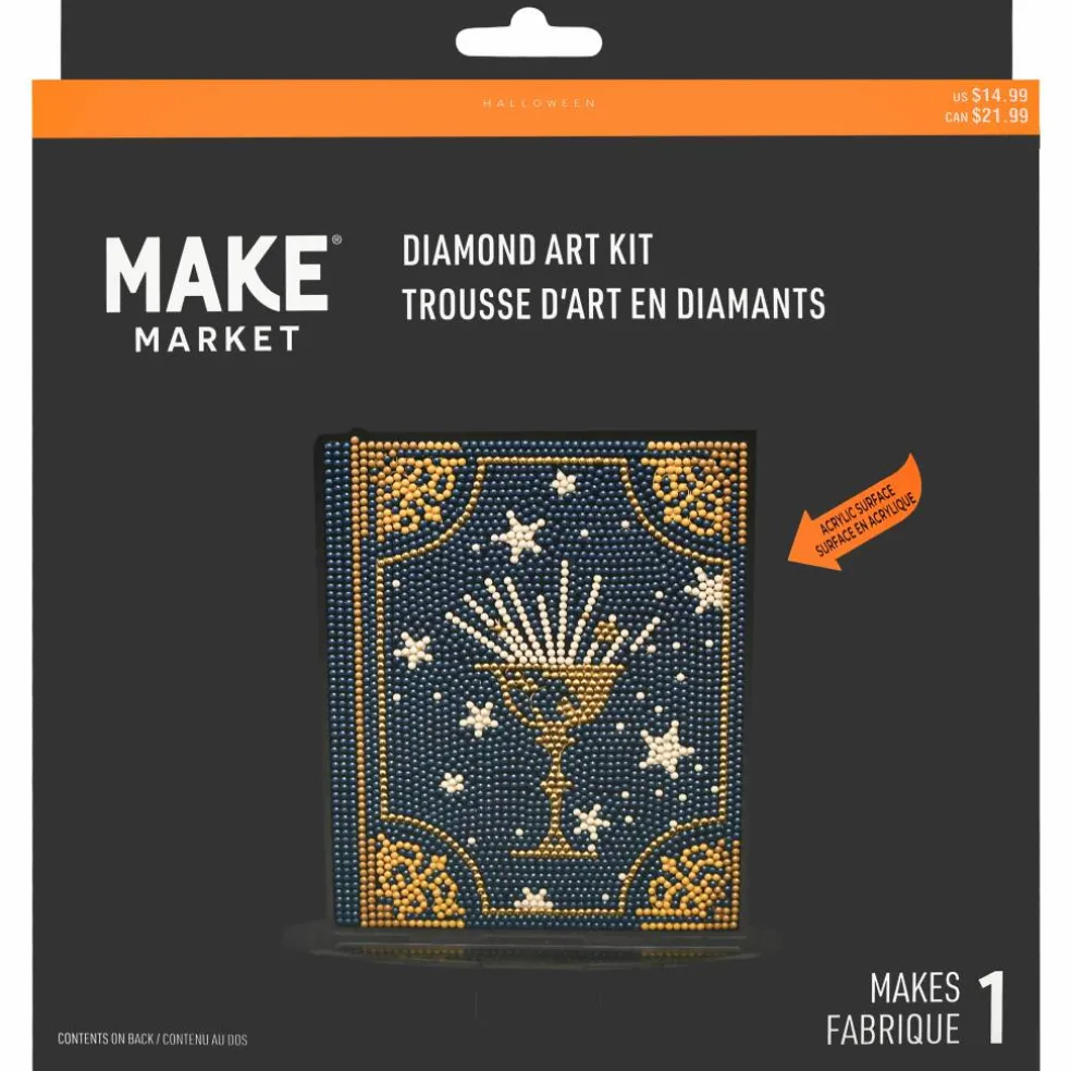 7" Spell Book Acrylic Surface Diamond Art Kit with Stand by Make Market®