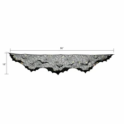 96" Spiderweb & Bats LED Lighted Mantel Scarf by Ashland®