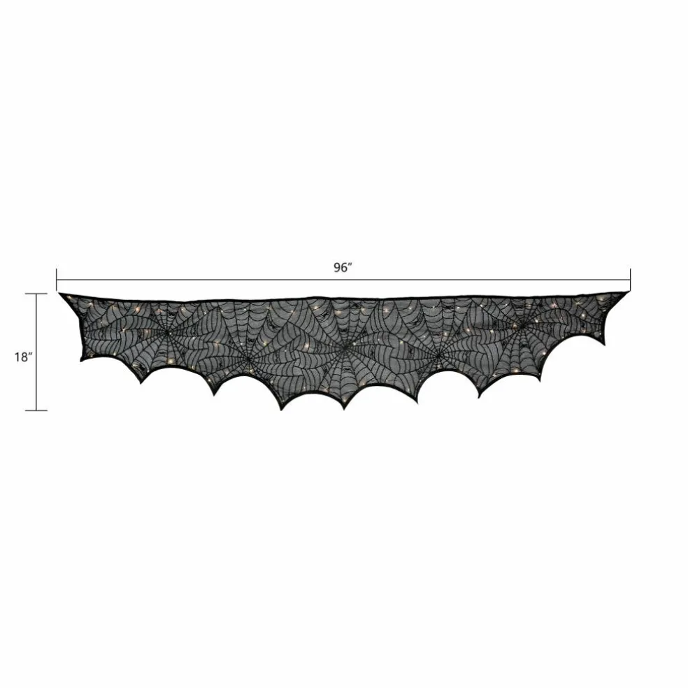 96" Spiderweb LED Lighted Mantel Scarf by Ashland®