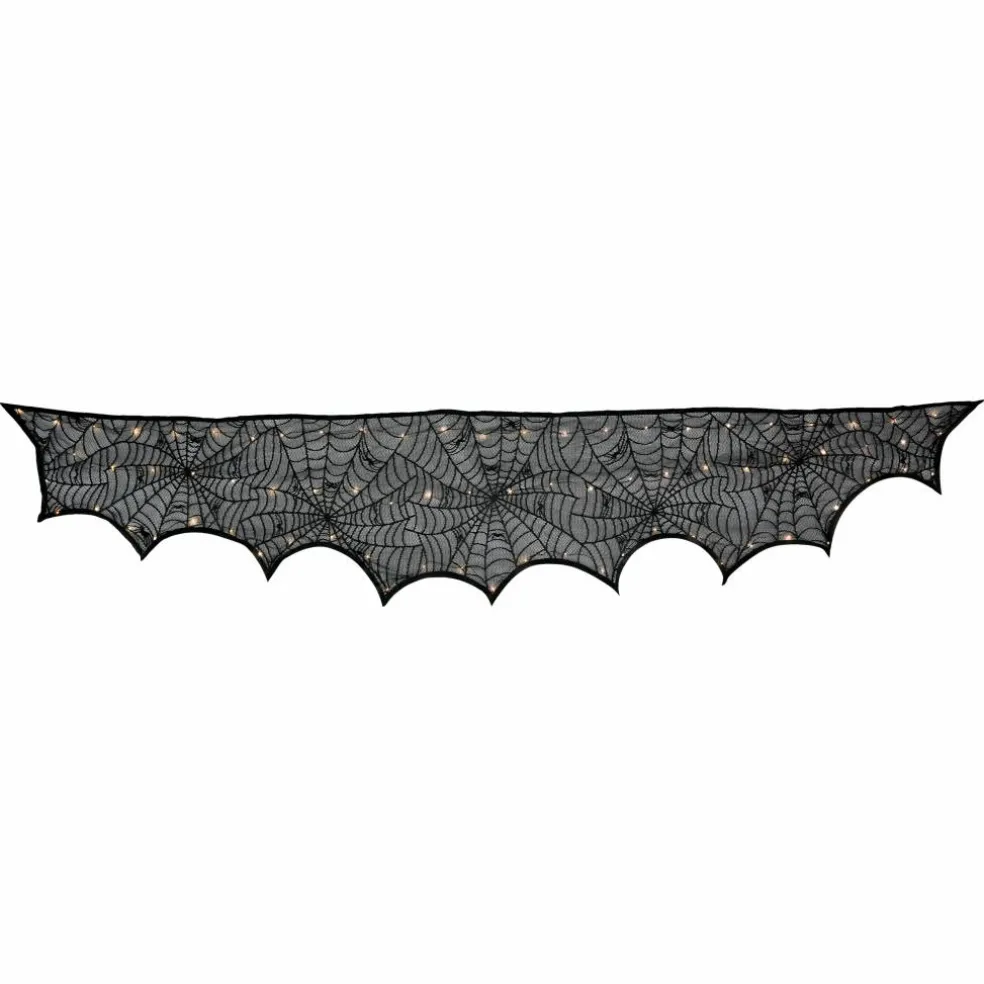 96" Spiderweb LED Lighted Mantel Scarf by Ashland®