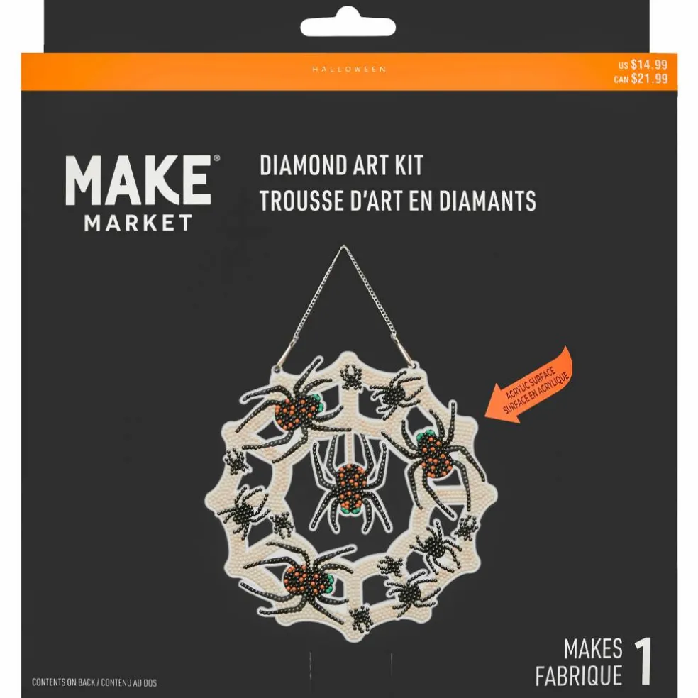8" Spider Web Wreath Diamond Art Kit by Make Market®