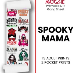 Spooky Mama DTF Transfer Gang Sheets - 22x60 Direct-to-Film