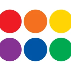 Spot On® Dry-Erase Desktop Writing Spots Colorful Circles - 4", Pack of 12