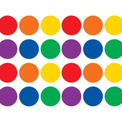 Spot On® Dry-Erase Desktop Writing Spots Colorful Circles - 4", 12 Per Pack, 2 Packs