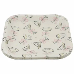 7" Square Martinis Snack Plates by Celebrate It™