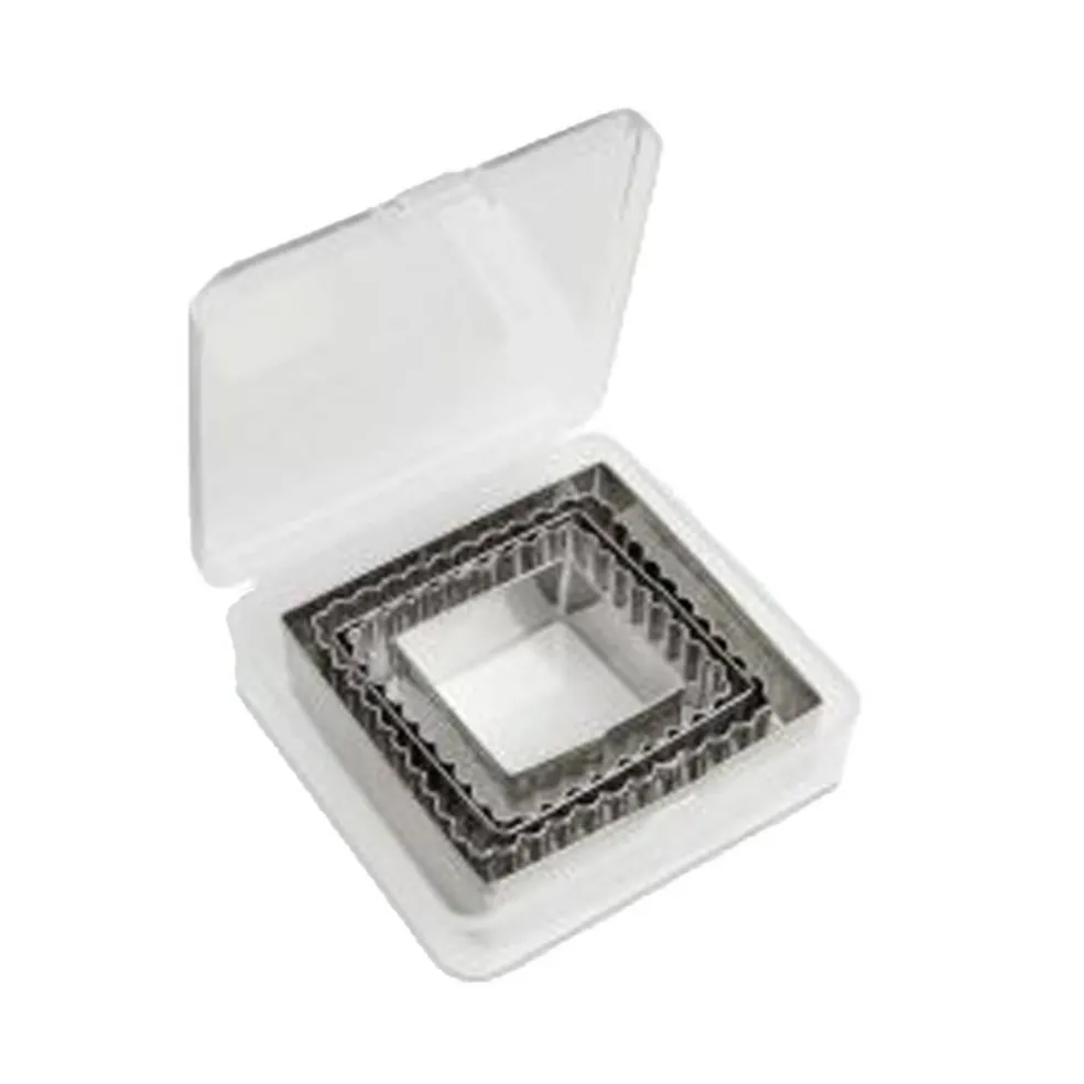 Square Metal Cookie Cutters for Precise Evenly Shaped Cookies