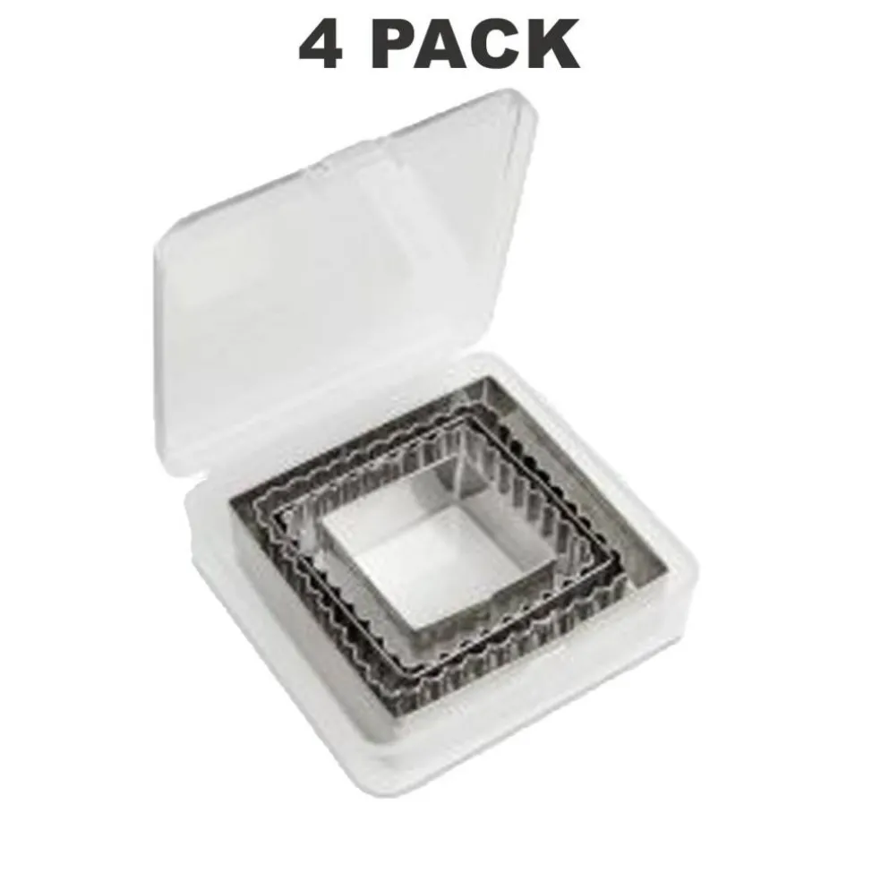 Square Metal Cookie Cutters for Precise Evenly Shaped Cookies
