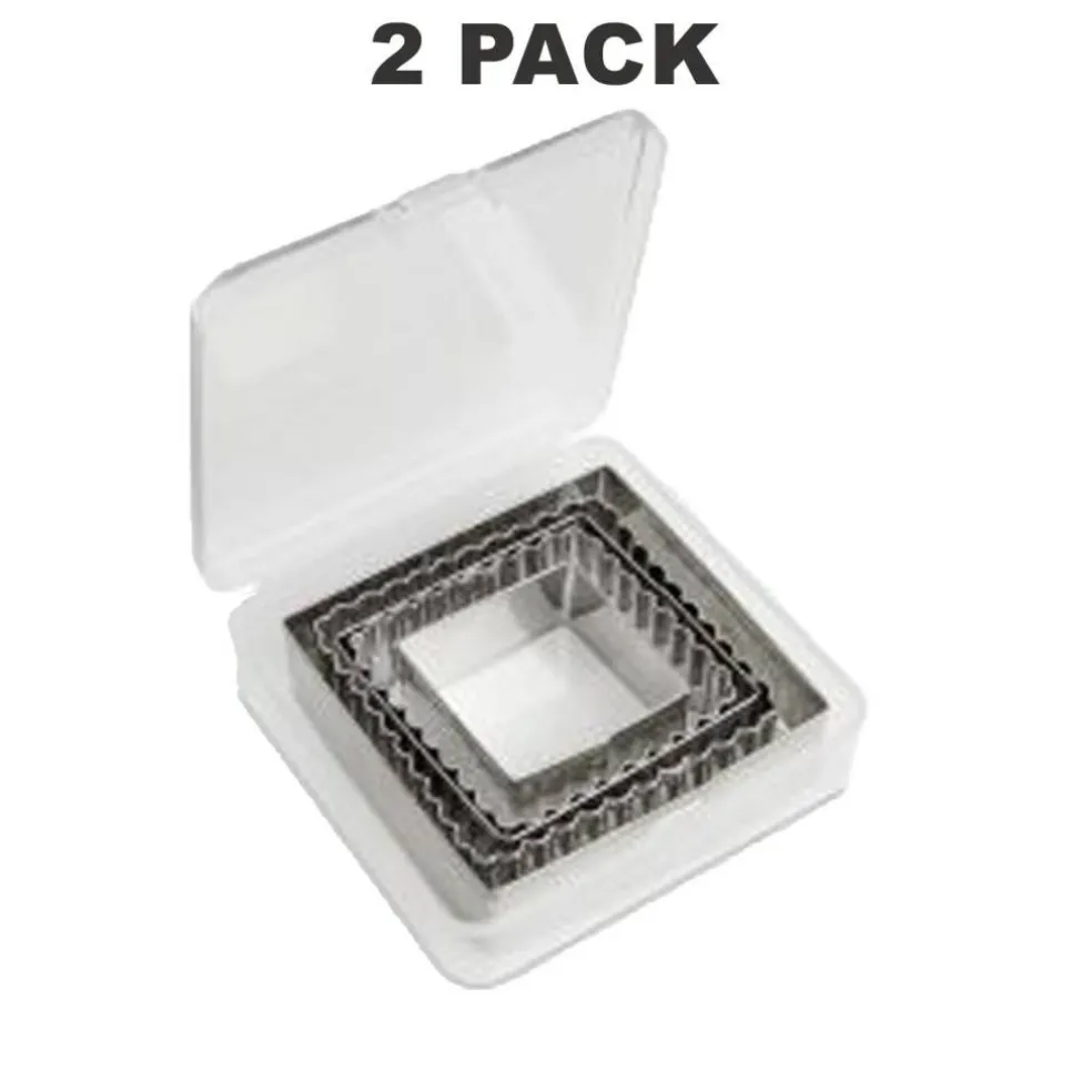 Square Metal Cookie Cutters for Precise Evenly Shaped Cookies