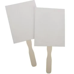 S&S Worldwide Color-Me Paddle Fan. Perfect in The Classroom as a Hand-Held Sign, Kids Can Decorate w/Markers, Paint, or Stickers, Double-Sided, Approx. 6-3/4" x 8-1/2" Total Height 14-1/2" Pack of 24.