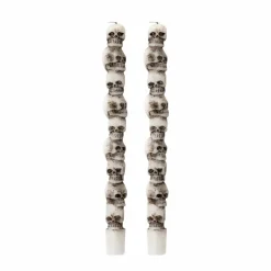 10" Stacked Skull Unscented Taper Candles, 2ct. by Ashland®