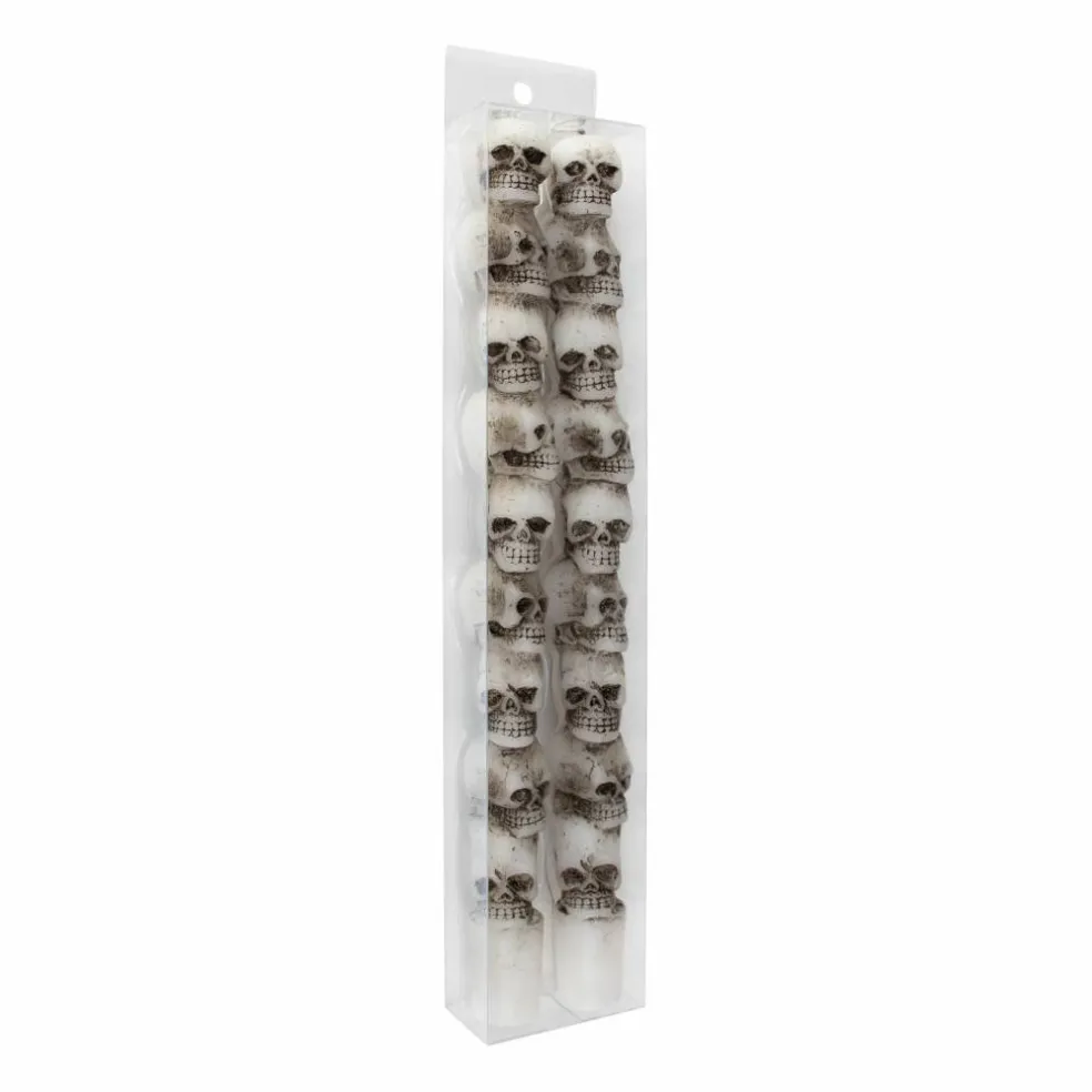 10" Stacked Skull Unscented Taper Candles, 2ct. by Ashland®