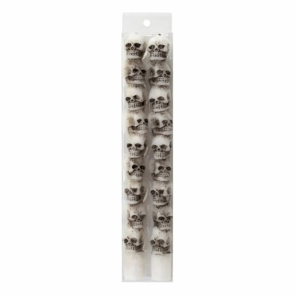 10" Stacked Skull Unscented Taper Candles, 2ct. by Ashland®