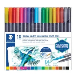 Staedtler® Double-Ended Watercolor Brush Pen Set